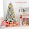 Costway 7.5ft. Unlit Snow Flocked Artificial Christmas Tree